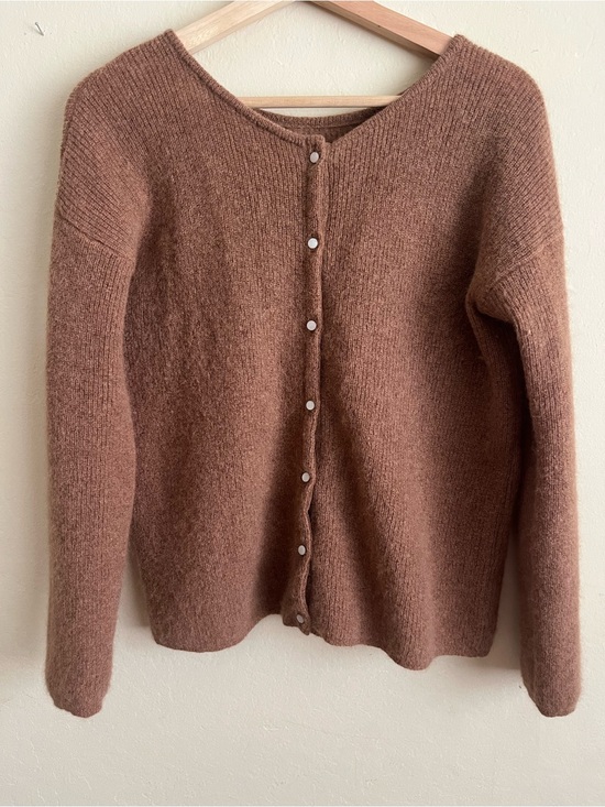 Sezane Sweaters - Sezane Gaspard button down cardigan in Brown